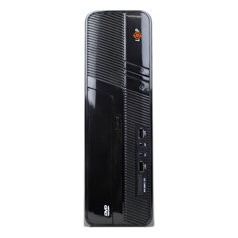 Корпус LP S605 BK 400W Slim 2xUSB 2.0