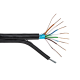 Кабель екранований для зовнішньої прокладки LP CCA Cat.5e FTP 4x2x0.51мм с тросом 7х0.4
