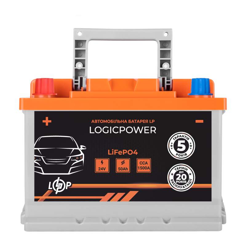Автомобільний акумулятор літієвий LP LiFePO4 24V - 50 Ah (+ ліворуч) BMS 800А