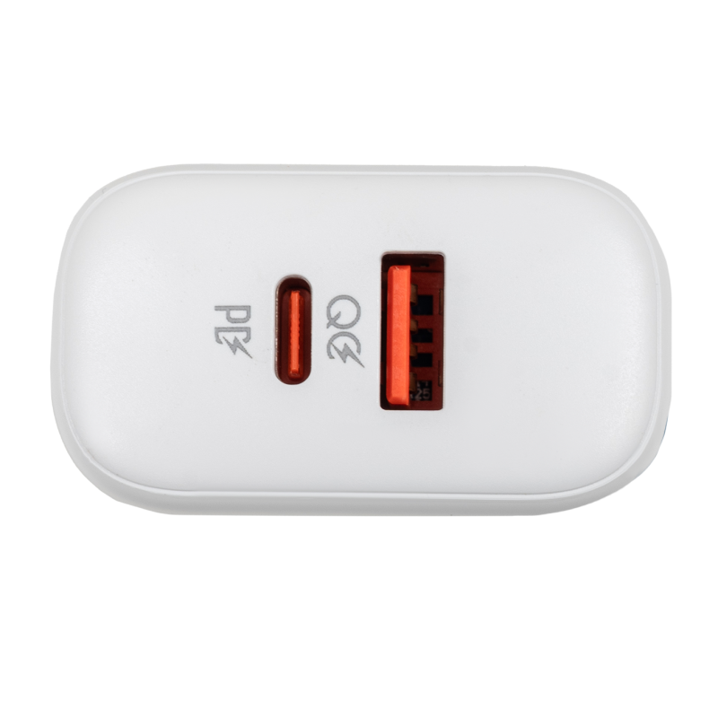 Зарядка для телефону LP 45W (Type-C+USB) QC + кабель (Type-C to Type-C) 45WCH