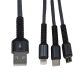 Кабель (шнур) LP 3 в 1 USB 3.0 to Type-C/Lightning/Micro-USB 1м (C20CM)