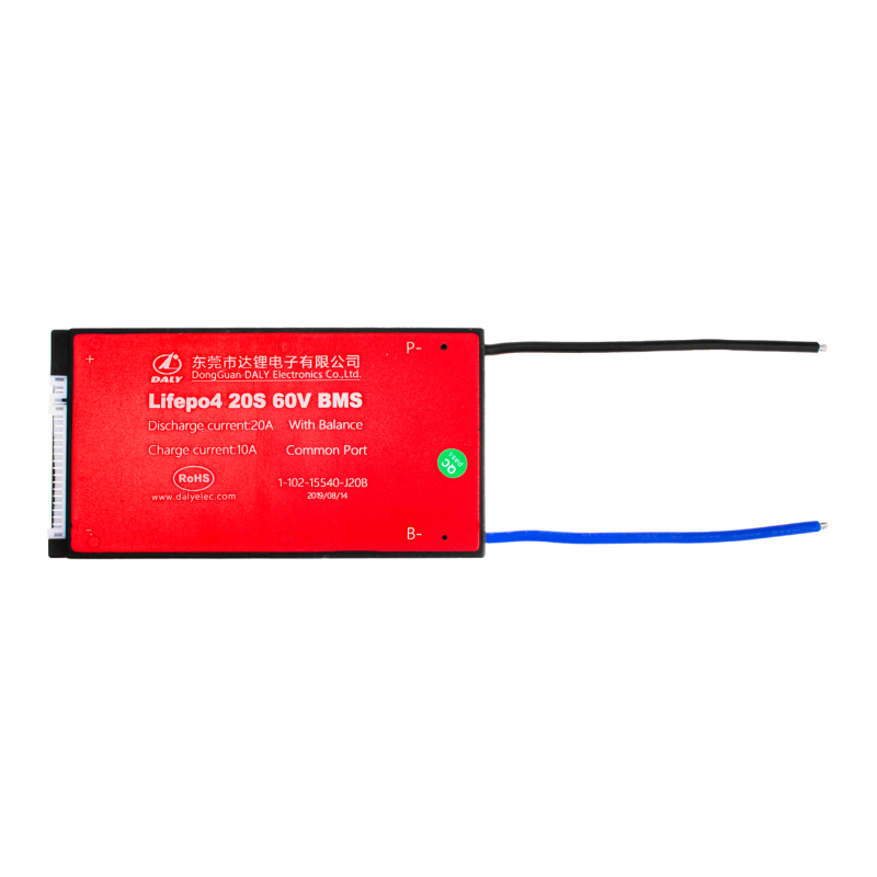 BMS плата LiFePO4 60V 20S Dis 20A Ch 10A