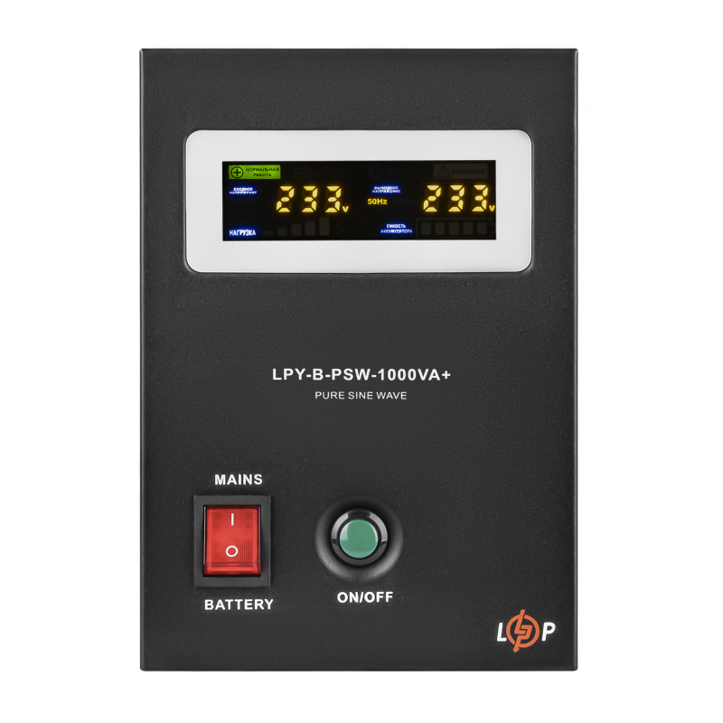 Комплект резервного живлення для котла і теплої підлоги LP (LogicPower) ДБЖ + гелева батарея (UPS B1000VA + АКБ GL 2400W)