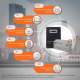 Комплект резервного живлення LP (LogicPower) ДБЖ + мультигелева батарея (UPS W3000 + АКБ MG 7200Wh)