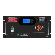 Акумулятор LP LiFePO4 51,2V - 120 Ah 6000Wh (Smart BMS 100A) с LCD RM AB RS485/CAN