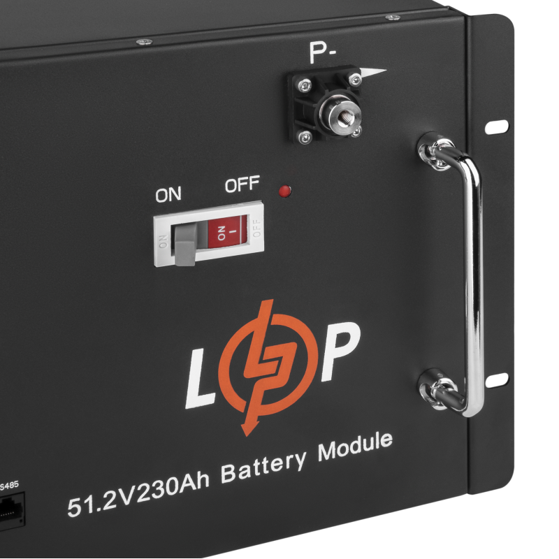 Акумулятор LP LiFePO4 48V (51,2V) - 230 Ah (11776Wh) (Smart BMS 200A) з LCD RM RS485/CAN