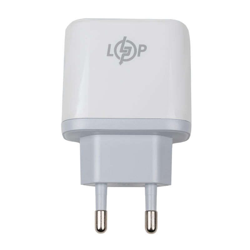 Зарядка для телефону LP 45W (Type-C+USB) QC + кабель (Type-C to Type-C) 45WCH