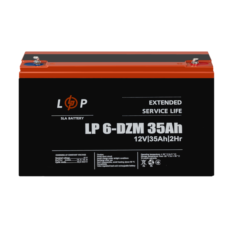 Тяговий свинцево-кислотний AGM акумулятор LP 6-DZM-35 Ah
