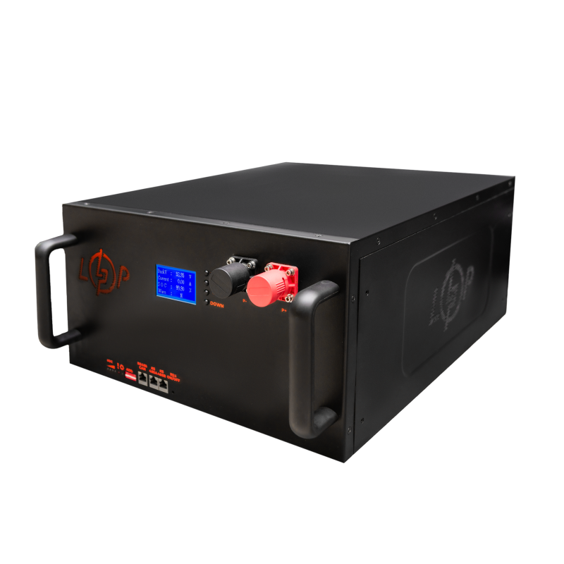 Акумулятор LP LiFePO4 51,2V - 160 Ah (8192Wh) (BMS 200A/100А) LCD метал RM Smart RS485/CAN