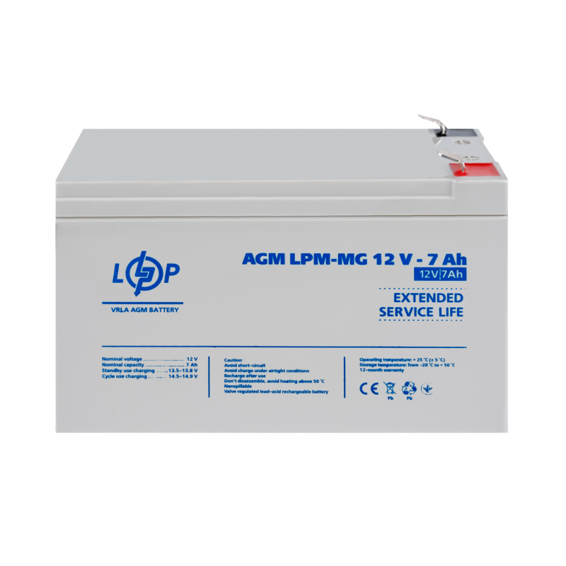 Акумулятор мультигелевий LPM-MG 12V - 7 Ah