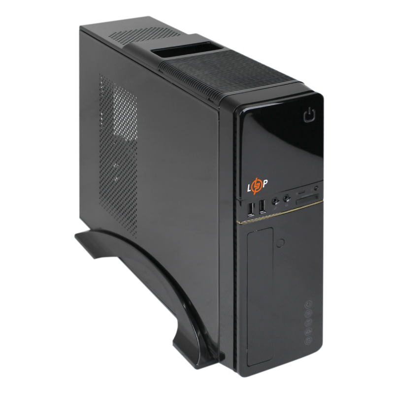 Корпус LP S607 BK 400W Slim 2хUSB 2.0