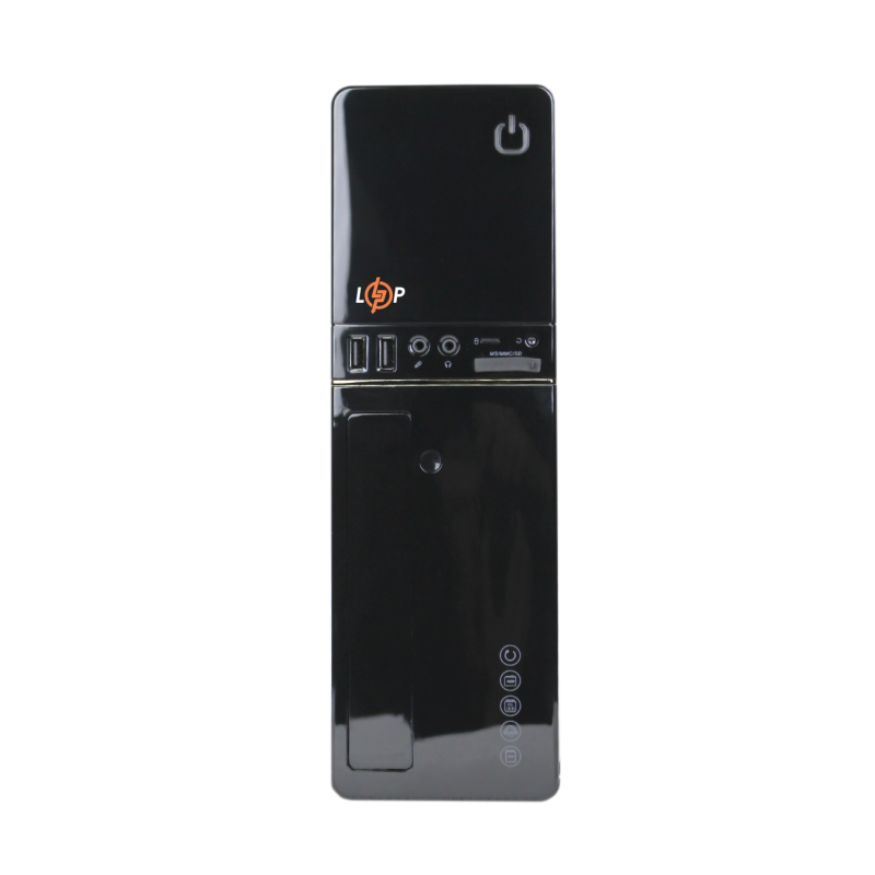 Корпус LP S607 BK 400W Slim 2хUSB 2.0