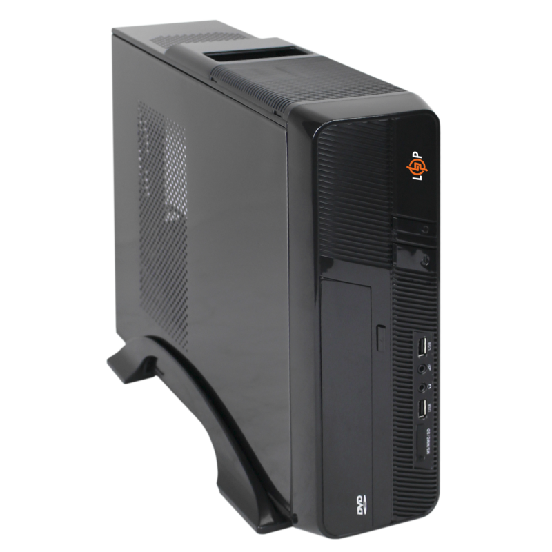 Корпус LP S605 BK 400W Slim 2xUSB 2.0