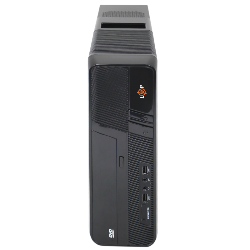 Корпус LP S605 BK 400W Slim 2xUSB 2.0