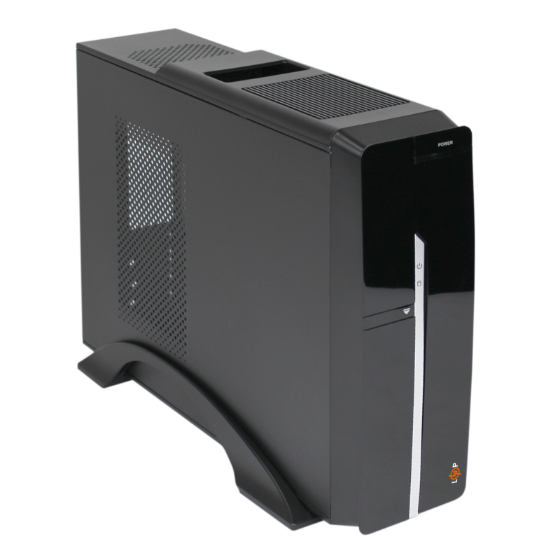 Корпус LP S608 BK 400W Slim 2xUSB 2.0