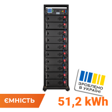 Акумулятор LP LiFePO4 Battery HVM 512V 100Ah (51200 Wh) BMS 125А AB Lrack black