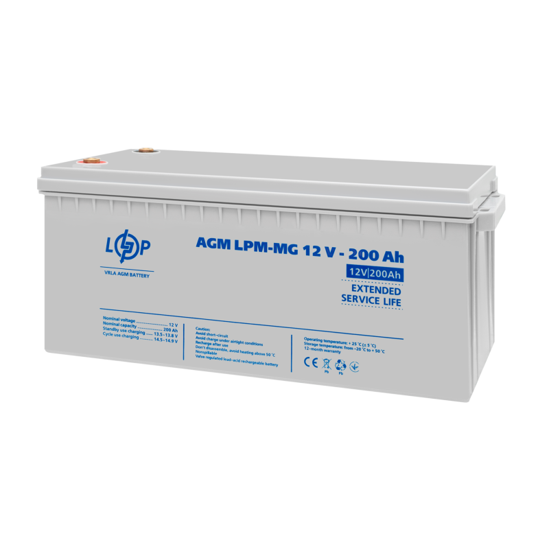 Акумулятор мультигелевий LPM-MG 12V - 200 Ah