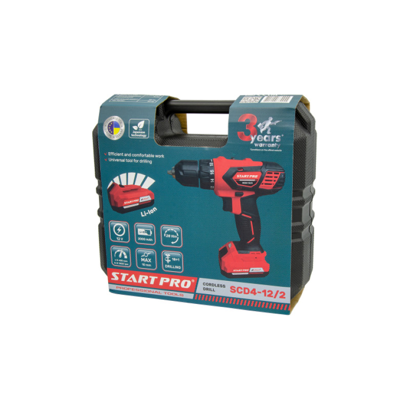 Шуруповерт акумуляторний Start Pro SCD4-12/2