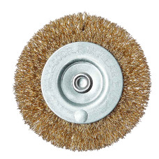 Щітка дискова з хвостовиком Vitals гофрована латунована 75 мм, 0,3 мм