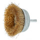 Щітка-чашка з хвостовиком Vitals гофрована латунована 75 мм, 0,3 мм