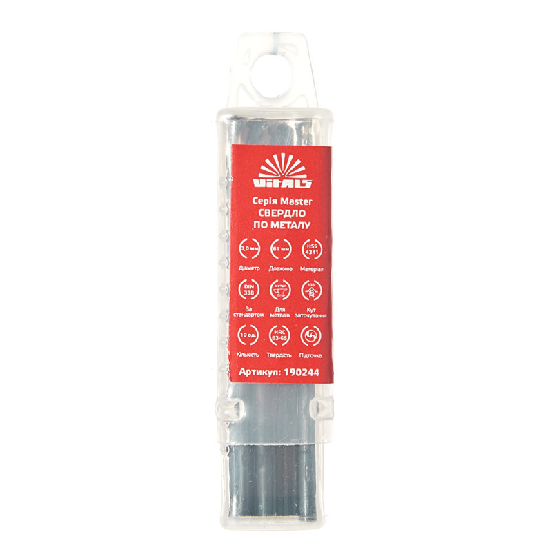 Свердло по металу HSS 4341 3.0 (10 од.) Vitals Master