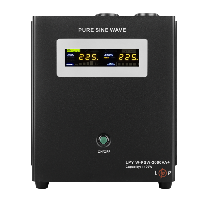 ДБЖ з правильною синусоїдою 24V LPY-W-PSW-2000VA+ (1400Вт)10A/20A