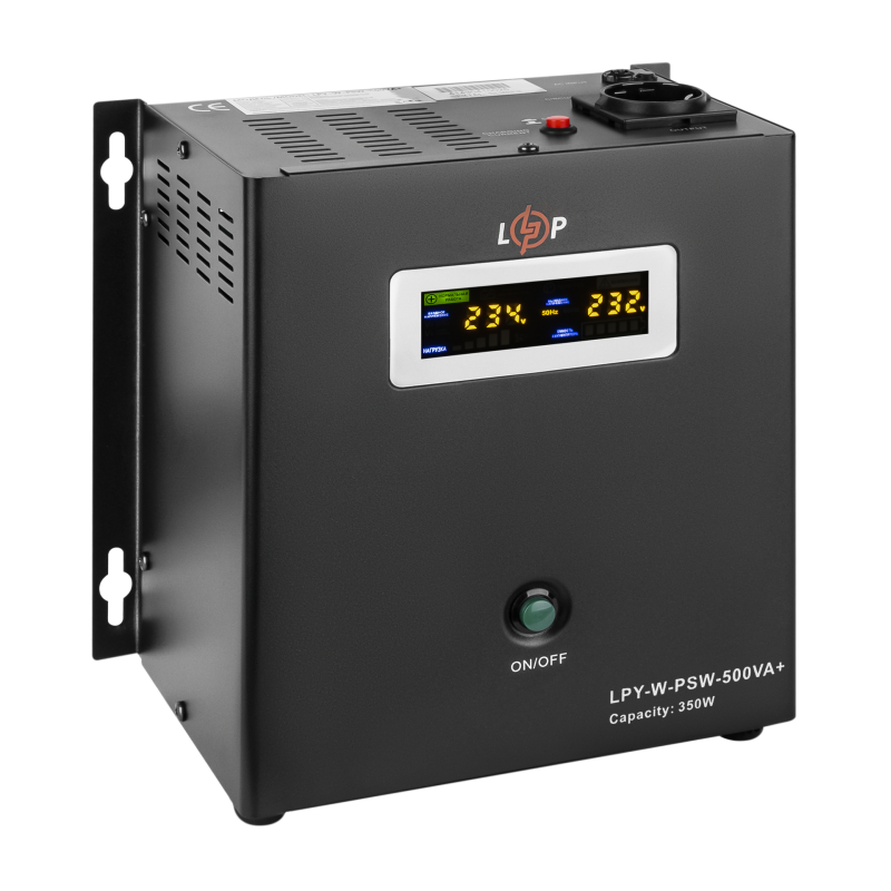 ДБЖ з правильною синусоїдою 12V LPY-W-PSW-500VA+(350Вт)5A/10A
